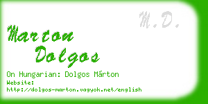 marton dolgos business card